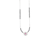 925 Sterling Silver Traditional Floral Pendant Mangalsutra For Women - Taraash