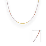 Load image into Gallery viewer, 925 Sterling Silver Tri-color Box Chain For Women - Taraash
