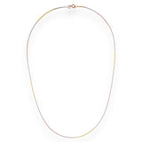 925 Sterling Silver Tri-Color Box Chain for Women - Taraash