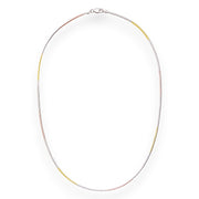 925 Sterling Silver Tri-color Compact Snake Chain for Women - Taraash