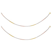 925 Sterling Silver Tri Tone Box Chain Anklet for Women - Taraash