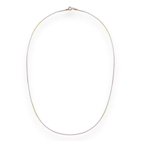 925 Sterling Silver Tricolor Snake Chain For Women - Taraash