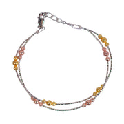 925 Sterling Silver Twist Bangle with Rose Gold and Gold For Women's - Taraash