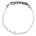 Load image into Gallery viewer, 925 Sterling Silver Two - layer Black Beads Mangalsutra Bracelet for Women - Taraash
