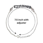 Load image into Gallery viewer, 925 Sterling Silver Two - layer Black Beads Mangalsutra Bracelet for Women - Taraash