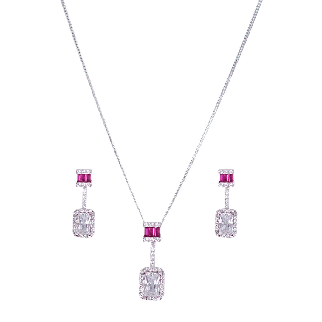 925 Sterling Silver Women's Pendant & Earrings Jewellery Set. - Taraash