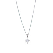 925 Sterling Sterling Silver Pink Mother of Pearl Star Pendant with Chain - Taraash