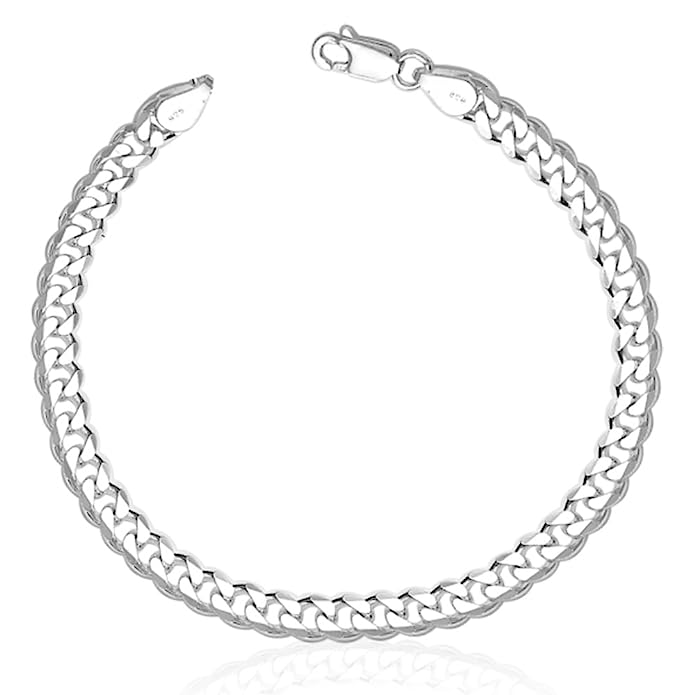 Original Genuine 100% 925 Sterling Silver Bracelets Men 13.5MM Curb Cuban  Chain 7.5-10