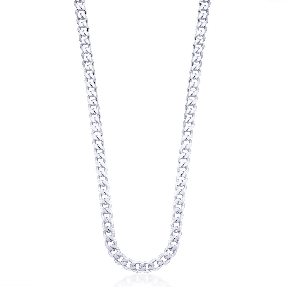 925 Sterling Silver Curb Design Chain for Men in 20 inches