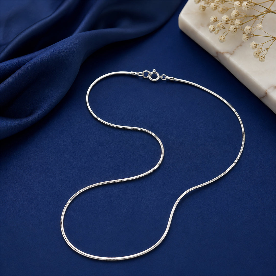 Taraash 925 Sterling Silver Compact Snake Neck Chain For Women ACMO5018IN