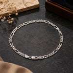 Load image into Gallery viewer, Taraash 925 Sterling Silver Figaro Bracelet For Men