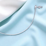 Load image into Gallery viewer, 925 Sterling Silver Line Plain Ending with Charm Single Anklet for Women
