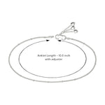 Load image into Gallery viewer, 925 Sterling Silver Plain Chain with Leaf Charm Single Anklet for Women