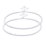Taraash anklet for women in silver