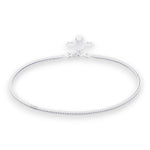 Load image into Gallery viewer, 925 Sterling Silver Line Plain Ending with Star Charm Single Anklet for Women
