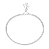 Taraash Foxtail Design Dangling Charm Sterling Silver Anklet For Women AN0539S