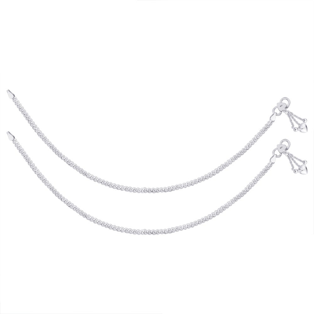 Taraash 92.5 silver anklets for women