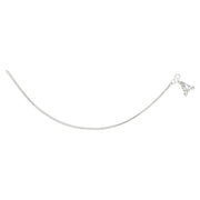 925 Sterling Silver Plain Chain with Charm Single Anklet for Women