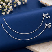 Taraash Single Line Cutwork Ending with Charm 925 Silver Anklet For Women AN0564S