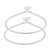 Taraash anklet for women in silver
