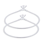 Taraash anklet for women in silver