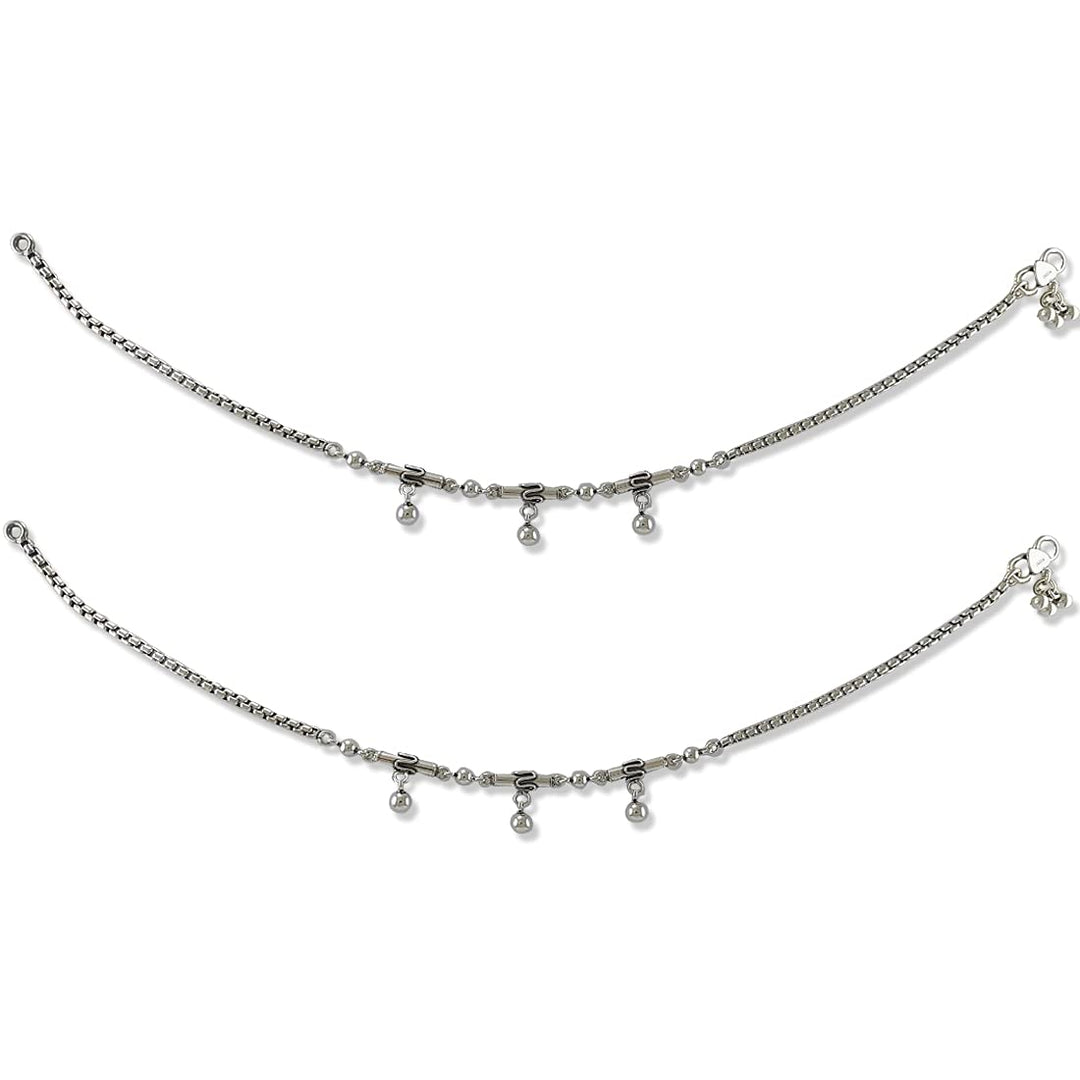 Taraash silver anklets for women pure silver