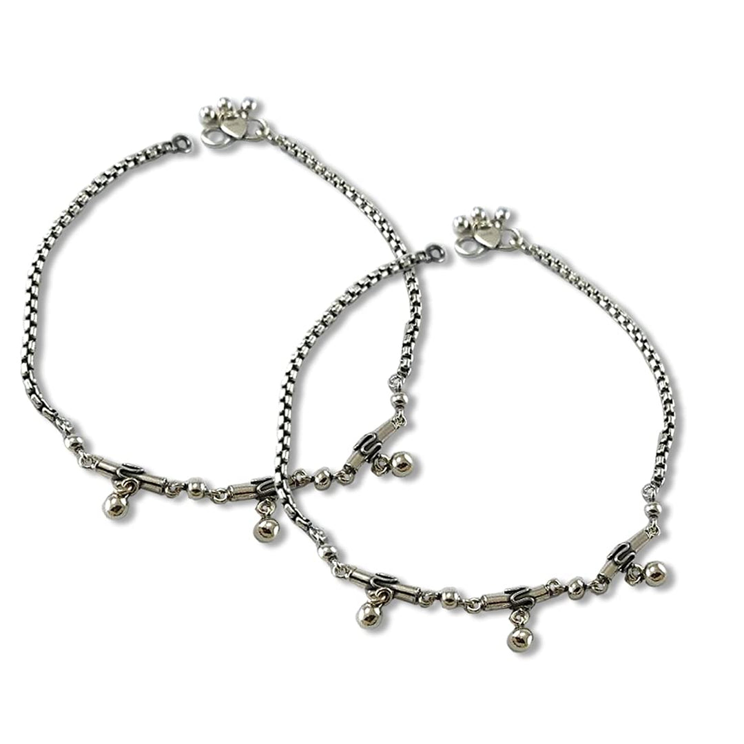 Taraash silver payal