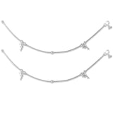 Taraash Sterling Silver Dolphin Design Anklet For Women