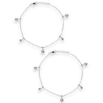 Load image into Gallery viewer, 925 Sterling Silver Heart &amp; CZ Charm Chian Anklet For Women