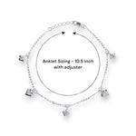 Load image into Gallery viewer, 925 Sterling Silver Beaded Heart Star Charm Chain Single Anklet for Women
