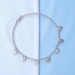 Load image into Gallery viewer, 925 Sterling Silver Heart Charms Single Anklet For Women