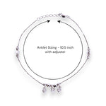 Load image into Gallery viewer, 925 Sterling Silver Elegant Beaded Heart Charm Chain Single Anklet for Women
