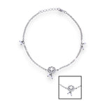 Load image into Gallery viewer, 925 Sterling Silver Antique Silver Lotus Pearl Charm Chain Single Anklet for Women

