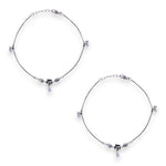 Load image into Gallery viewer, 925 Sterling Silver Floral Charm Beaded Anklet for Women