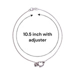 Load image into Gallery viewer, 925 Sterling Silver Curb Chain Heart Charm Single Anklet for Women
