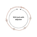 Load image into Gallery viewer, 925 Sterling Silver Teardrop-Shaped Rose-Gold Plated Single Anklet For Women
