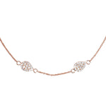 Load image into Gallery viewer, 925 Sterling Silver Teardrop-Shaped Rose-Gold Plated Single Anklet For Women
