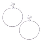 925 Sterling Silver Curb Chain 10.5 inch Anklets for Women