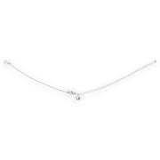 925 Sterling Silver Heart Charm Chain Single Anklets for Women & Girls