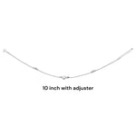 Load image into Gallery viewer, 925 Sterling Silver Beaded Heart Charm Chain Single Silver Anklets for Women
