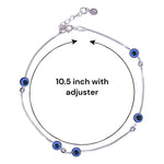 Load image into Gallery viewer, 925 Sterling Silver Evil Eye Beaded Chain Single Anklet for Women
