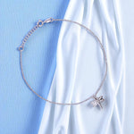 Load image into Gallery viewer, 925 Sterling Silver Dragonfly Charm CZ Single Chain Anklets for Women
