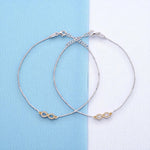 Load image into Gallery viewer, 925 Sterling Silver Infinity CZ Design Anklets for Women
