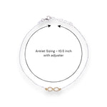 Load image into Gallery viewer, 925 Sterling Silver Infinity with CZ Single Anklet for Women
