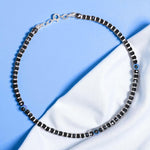 Load image into Gallery viewer, 925 Sterling Silver Evil Eye Black Beaded Single Anklet for Women
