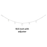 925 Sterling Silver Fashionable Love Anklet with Heart Charm for Women