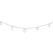 925 Sterling Silver Fashionable Love Anklet with Heart Charm for Women