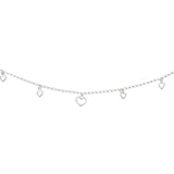 925 Sterling Silver Fashionable Love Anklet with Heart Charm for Women