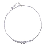 Load image into Gallery viewer, Taraash 925 Sterling Silver Multi Beaded Chain Single Anklet for Women
