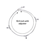 Load image into Gallery viewer, 925 Sterling Silver Beaded Crystal Charm Single Anklet for Women
